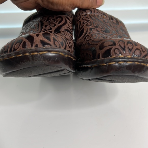 B.O.C Born Concept Peggy Brown and Black Paisley Clog Sz 9 / 40.5 Leather Upper - Picture 7 of 8